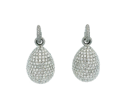 18k White Gold Diamond Drop Earrings