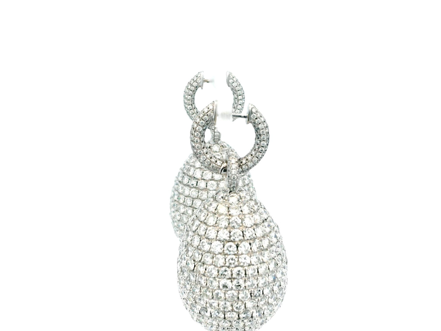 18k White Gold Diamond Drop Earrings