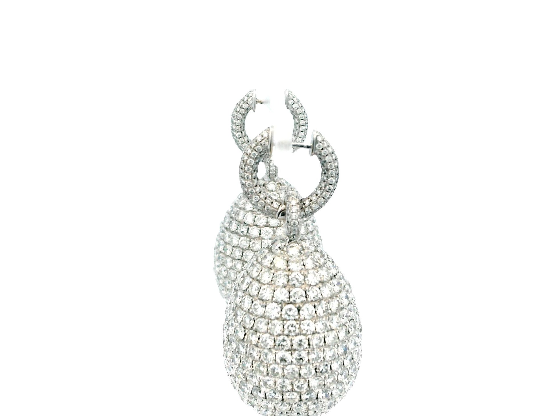 18k White Gold Diamond Drop Earrings