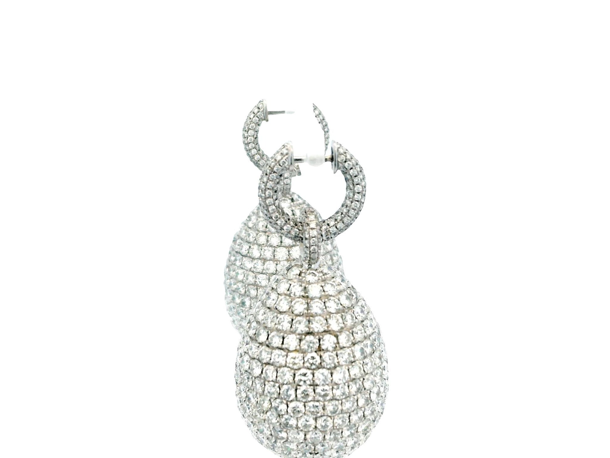 18k White Gold Diamond Drop Earrings