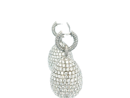 18k White Gold Diamond Drop Earrings