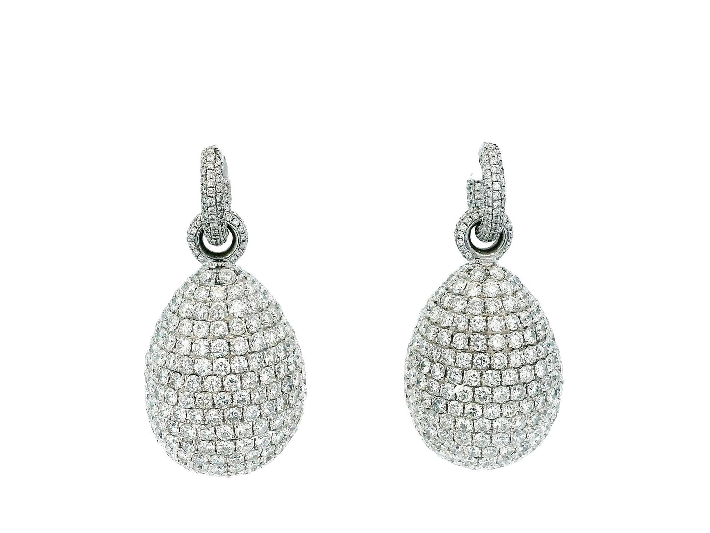 18k White Gold Diamond Drop Earrings