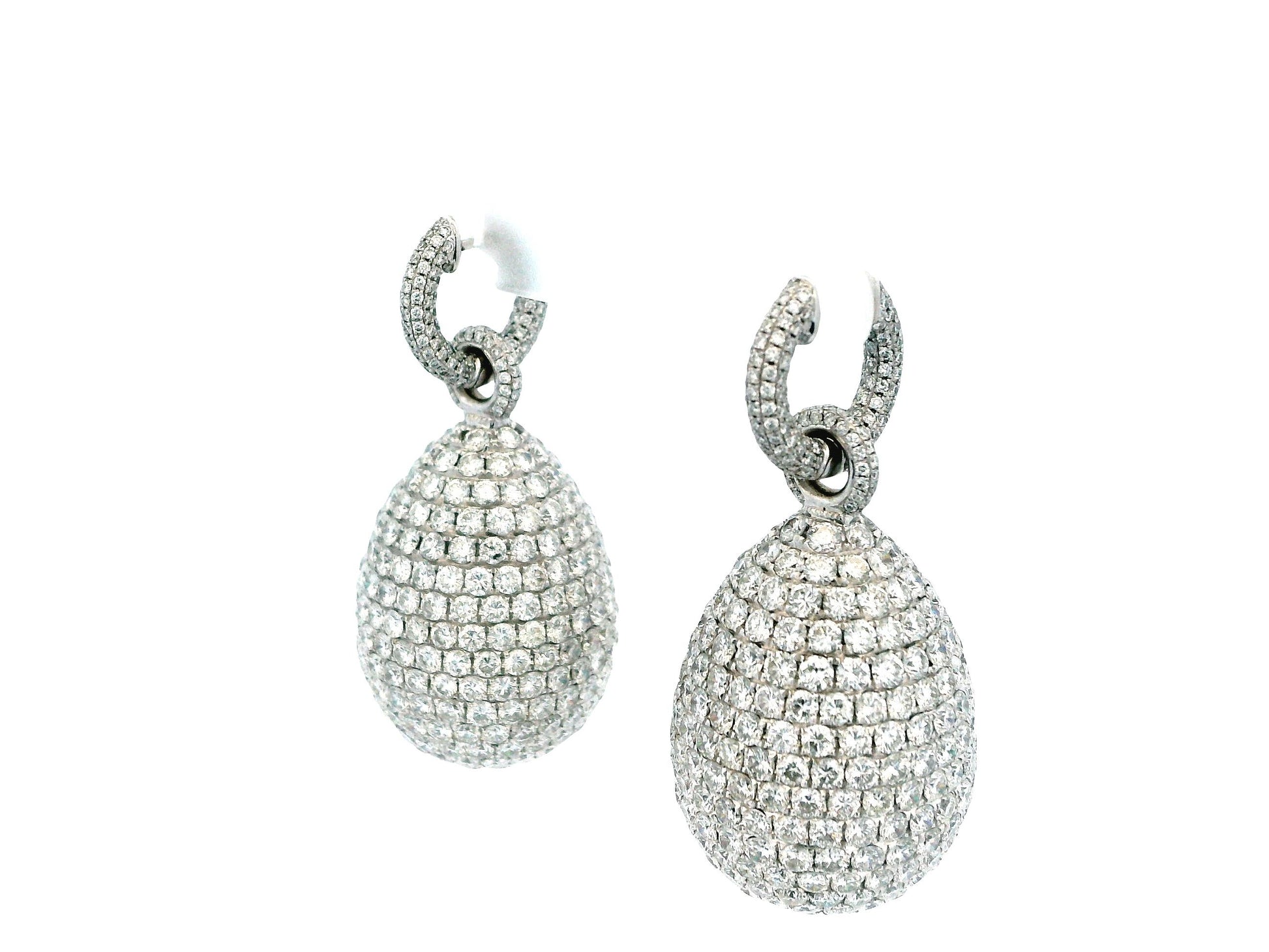 18k White Gold Diamond Drop Earrings