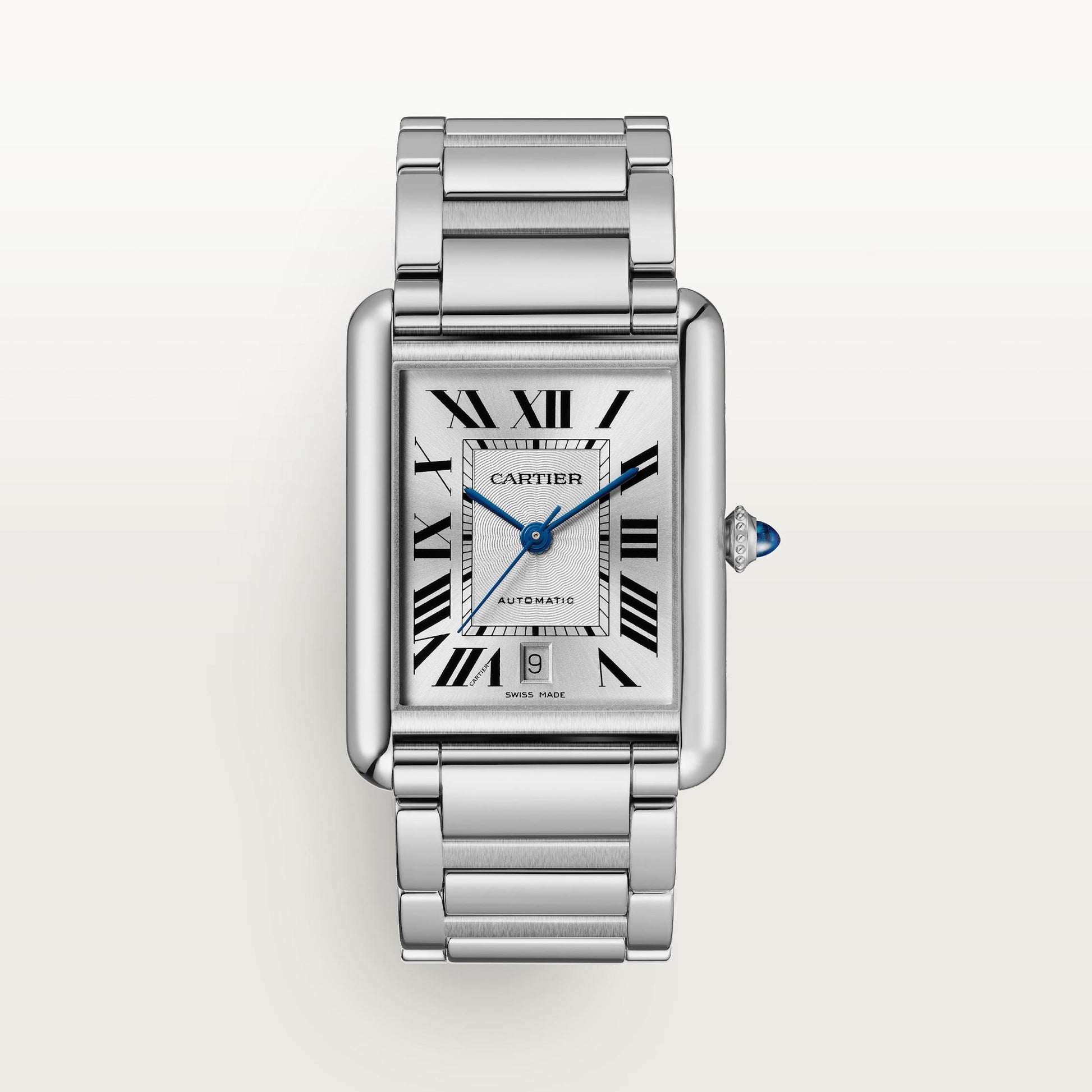 Tank Must De Cartier WSTA0052 Large Steel Silver Dial Watch