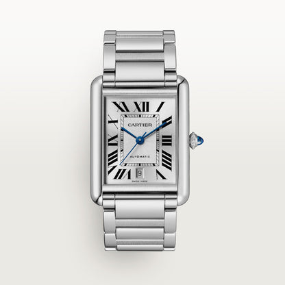 Tank Must De Cartier WSTA0052 Large Steel Silver Dial Watch