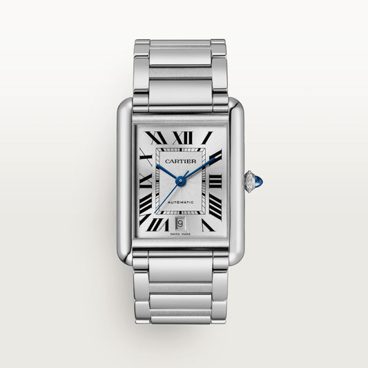Tank Must De Cartier WSTA0052 Large Steel Silver Dial Watch
