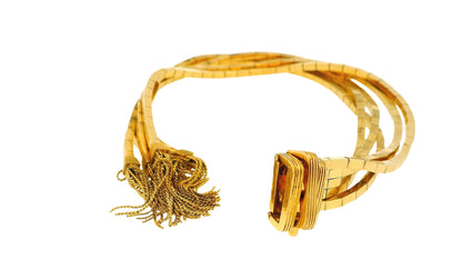 Retro 18K Gold Tassel Bracelet