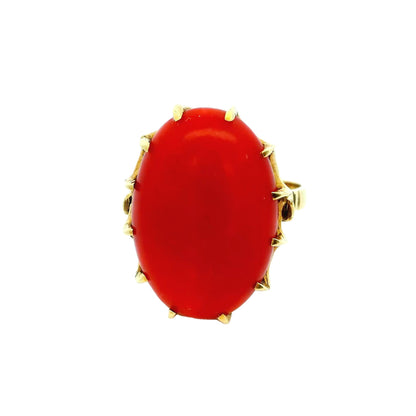 18K Yellow Gold Ring W/10Ct Cl