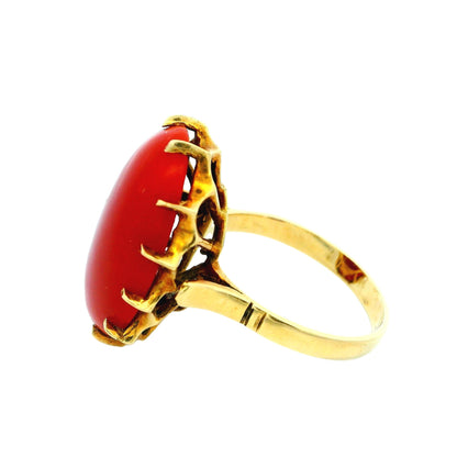 18K Yellow Gold Ring W/10Ct Cl