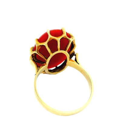 18K Yellow Gold Ring W/10Ct Cl