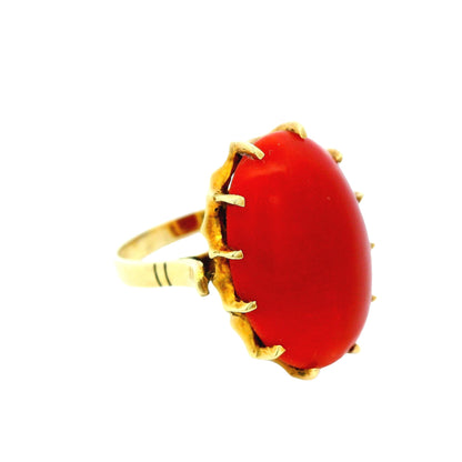 18K Yellow Gold Ring W/10Ct Cl