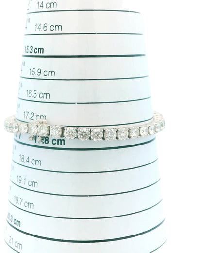 18K White Gold 12Ct Diamond Bracelet