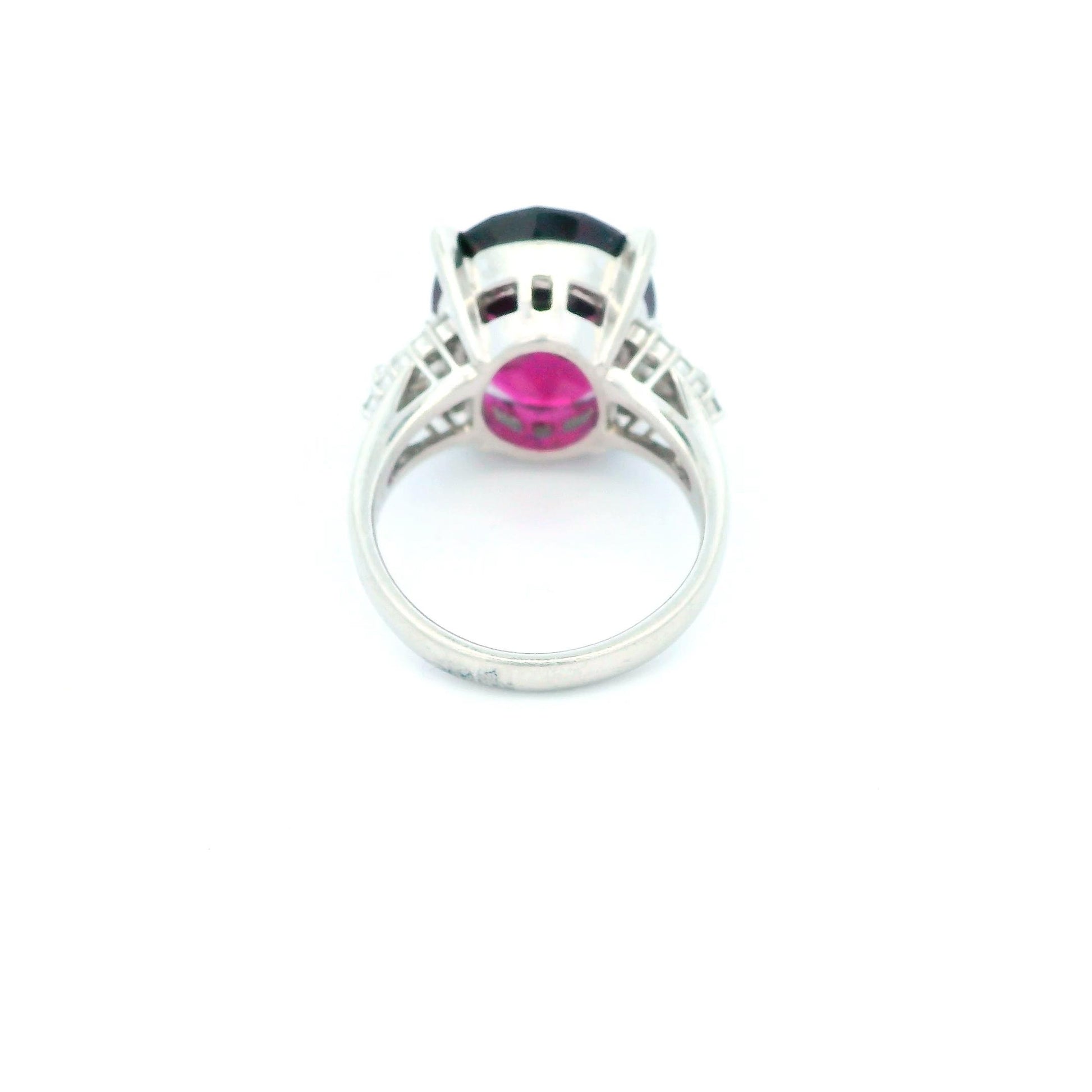 Platinum Large Oval Purple Stone Ring