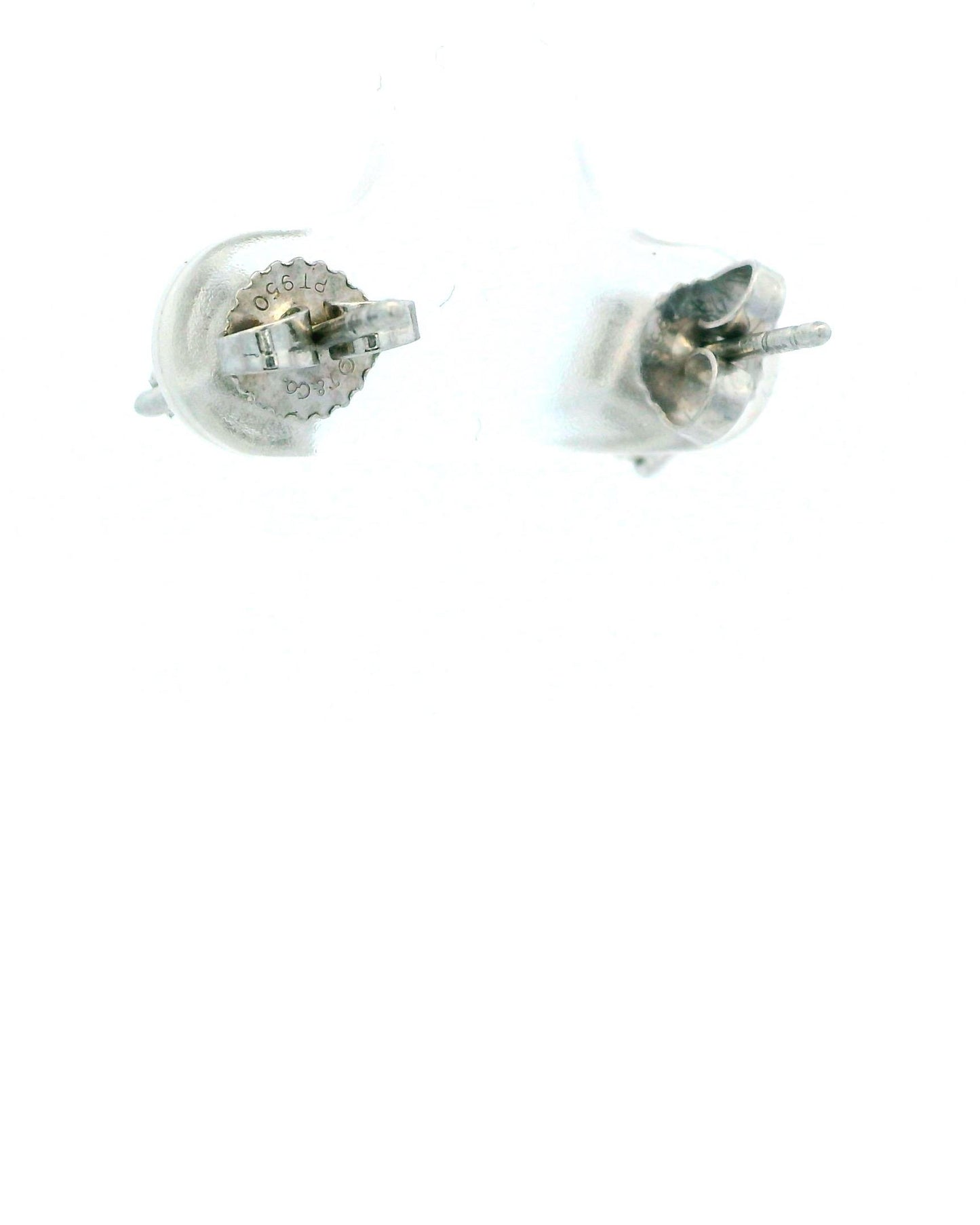 Tiffany & Co. Platinum Studs Diamond Earrings GIA Certificates W/Box