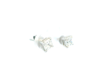 Tiffany & Co. Platinum Studs Diamond Earrings GIA Certificates W/Box