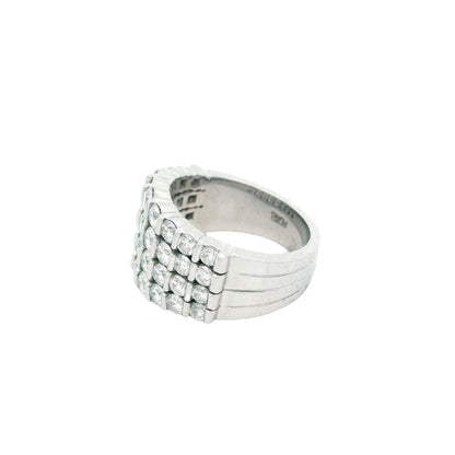 Gemlock-Wide Platinum Diamond Ring