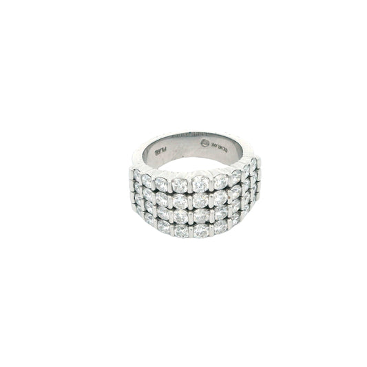 Gemlock-Wide Platinum Diamond Ring