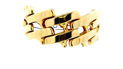 14K Yellow Gold Italian Bracelet Wide Links