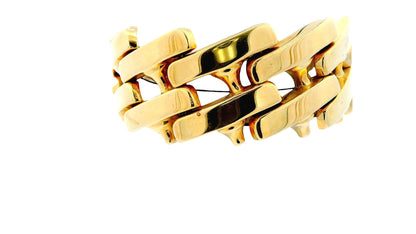 14K Yellow Gold Italian Bracelet Wide Links