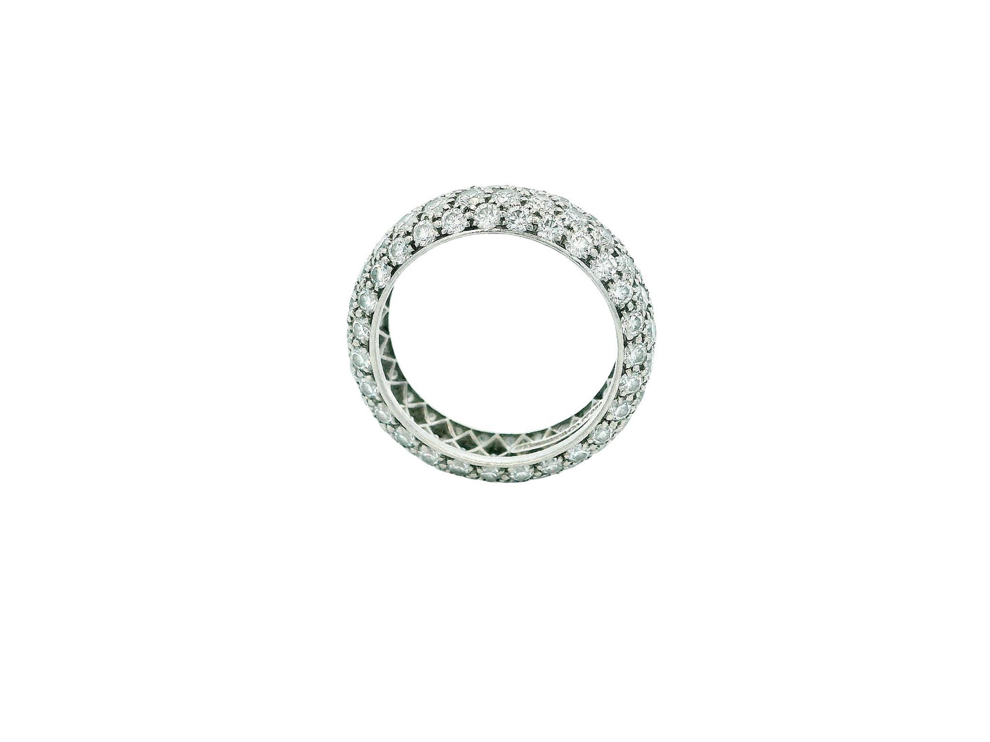 Tiffany & Co. Etoile Four Row Pave Platinum Ring