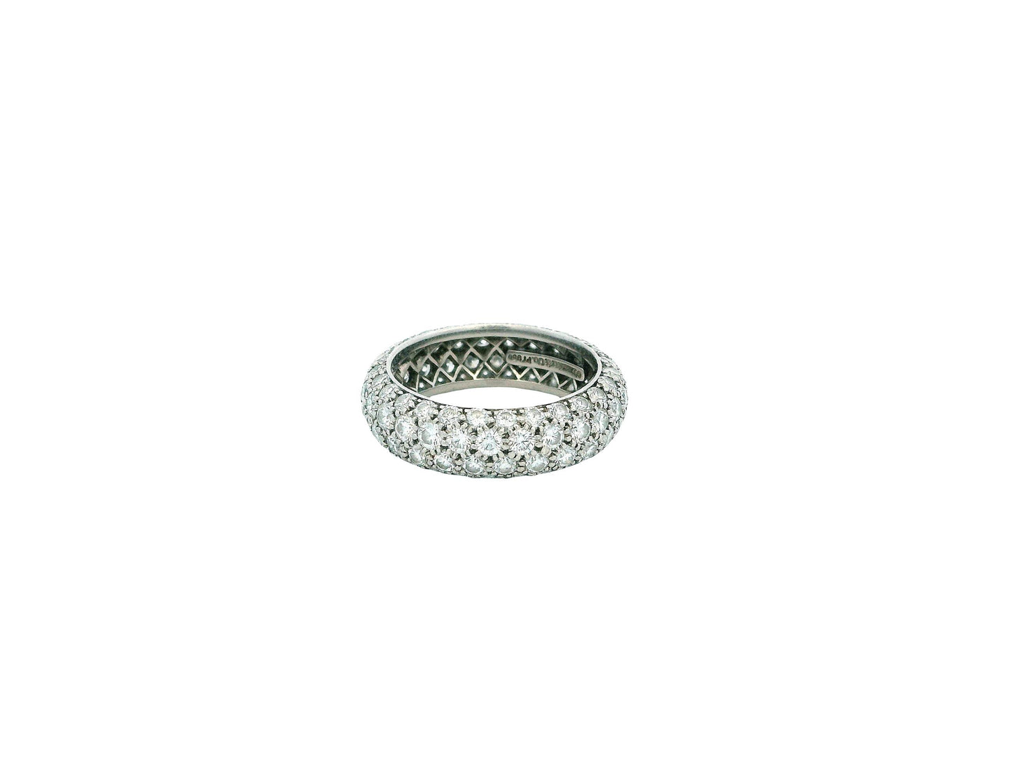 Tiffany & Co. Etoile Four Row Pave Platinum Ring