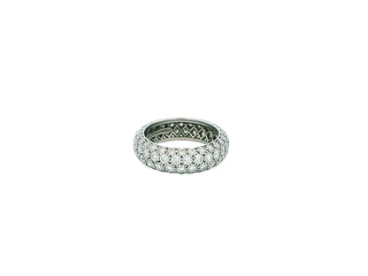Tiffany & Co. Etoile Four Row Pave Platinum Ring