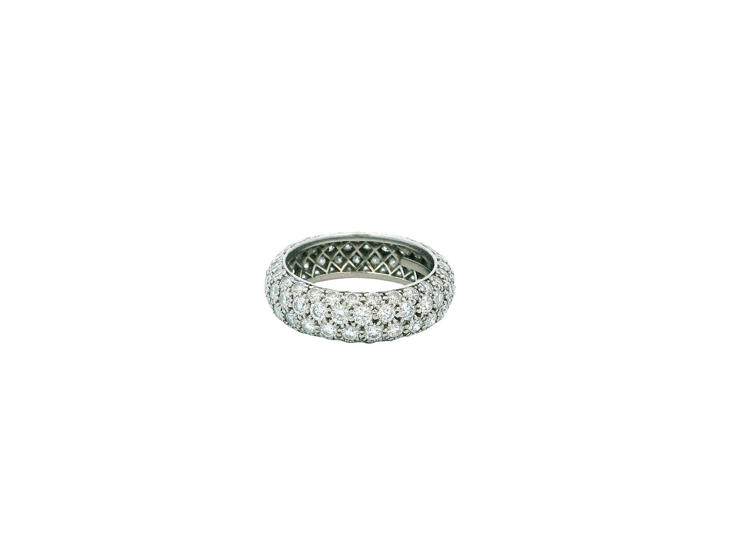Tiffany & Co. Etoile Four Row Pave Platinum Ring