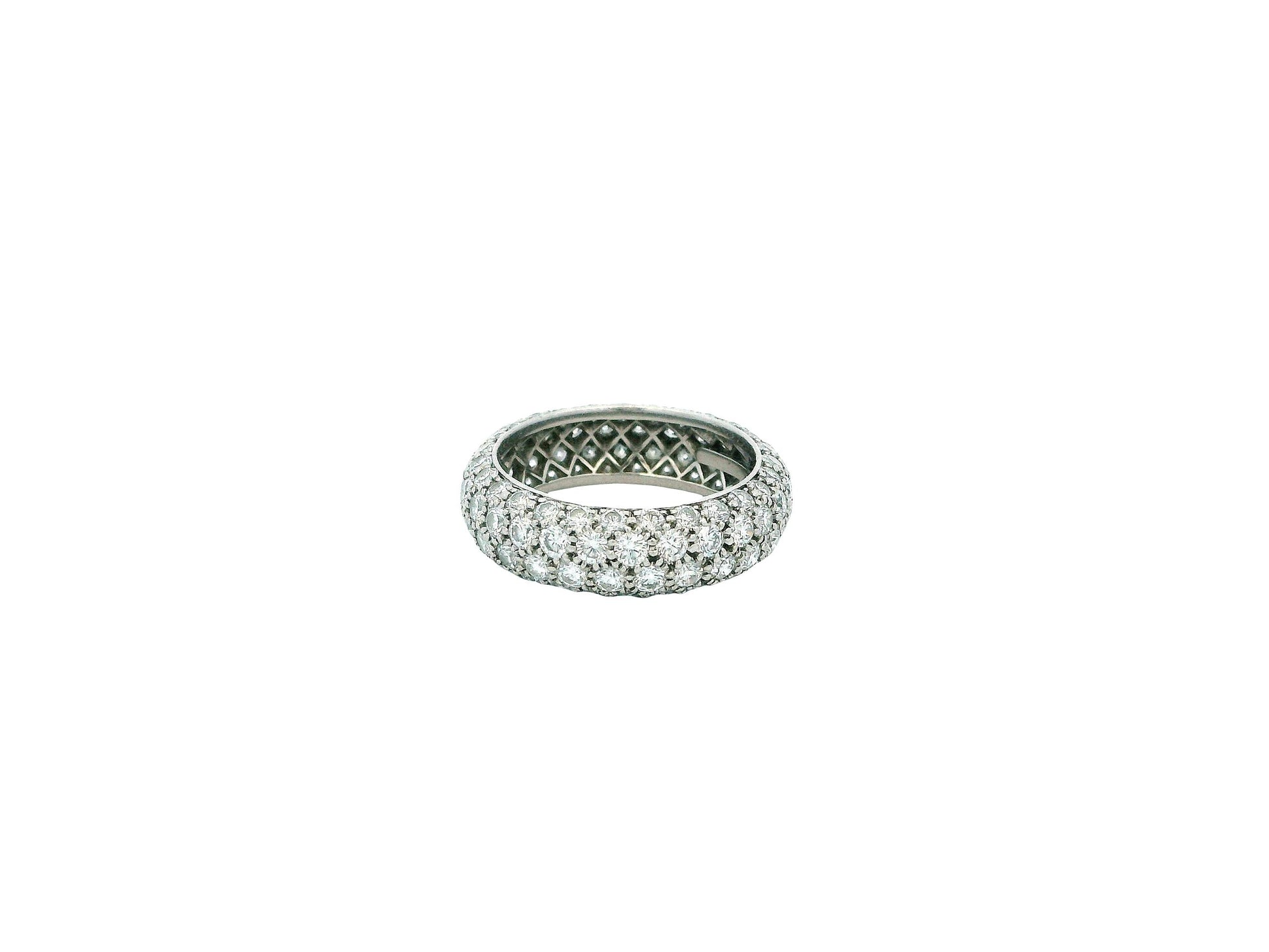 Tiffany & Co. Etoile Four Row Pave Platinum Ring