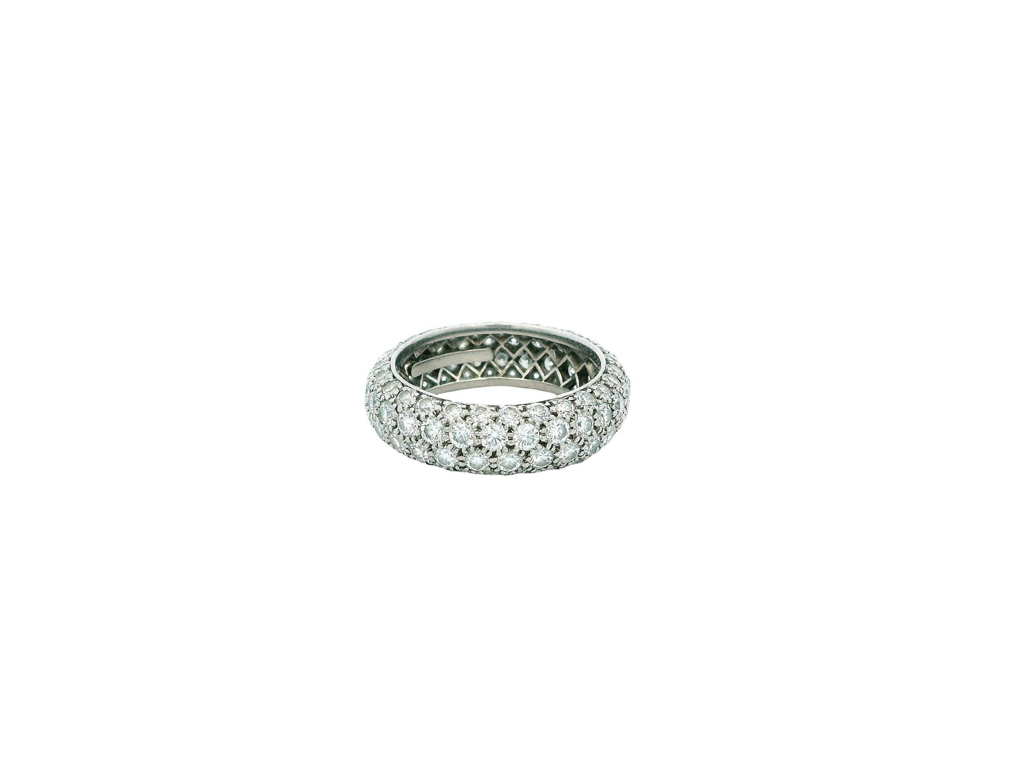 Tiffany & Co. Etoile Four Row Pave Platinum Ring