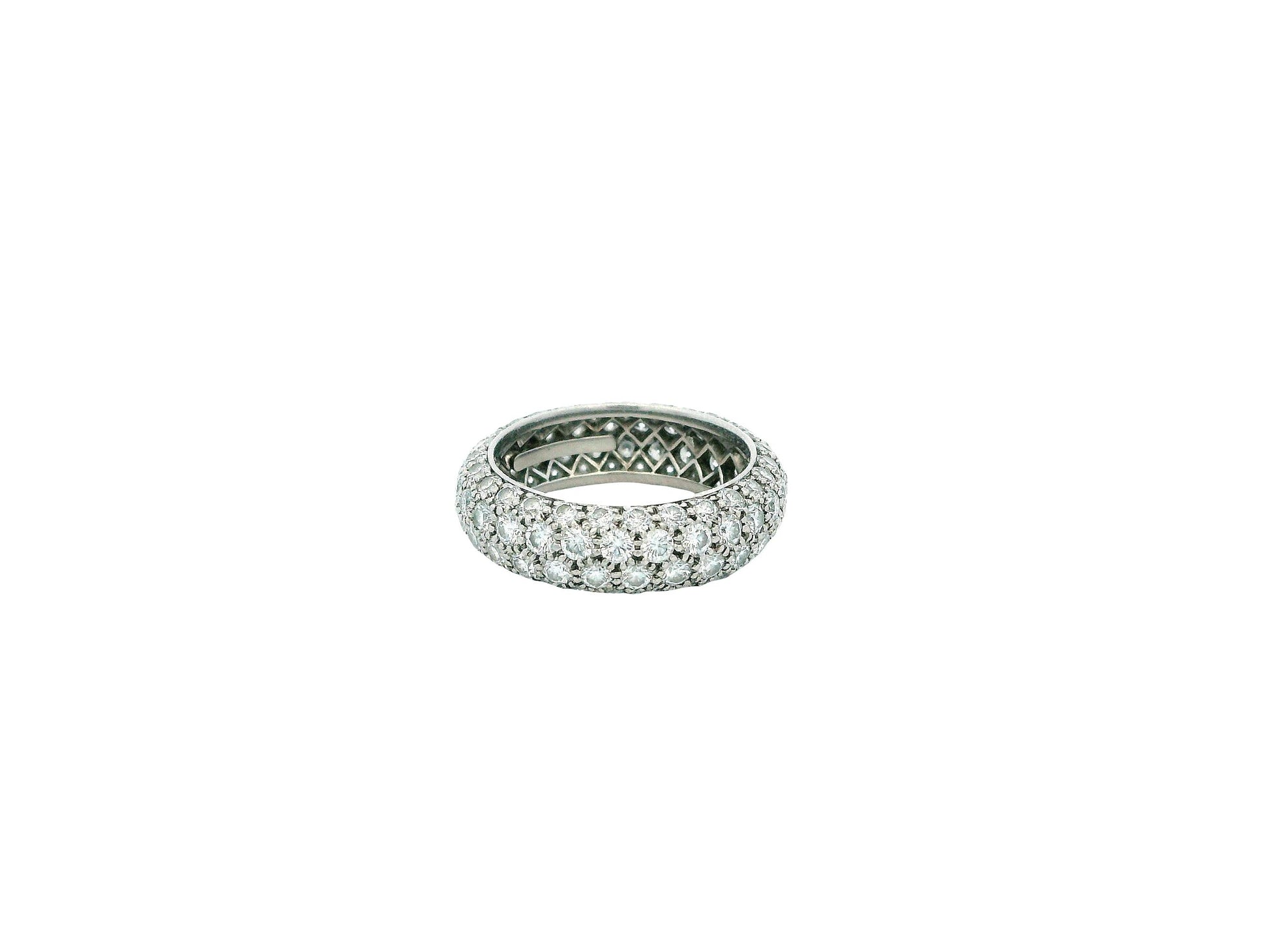 Tiffany & Co. Etoile Four Row Pave Platinum Ring