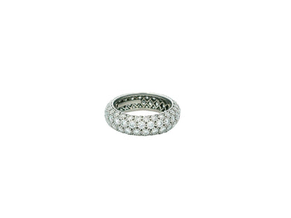 Tiffany & Co. Etoile Four Row Pave Platinum Ring
