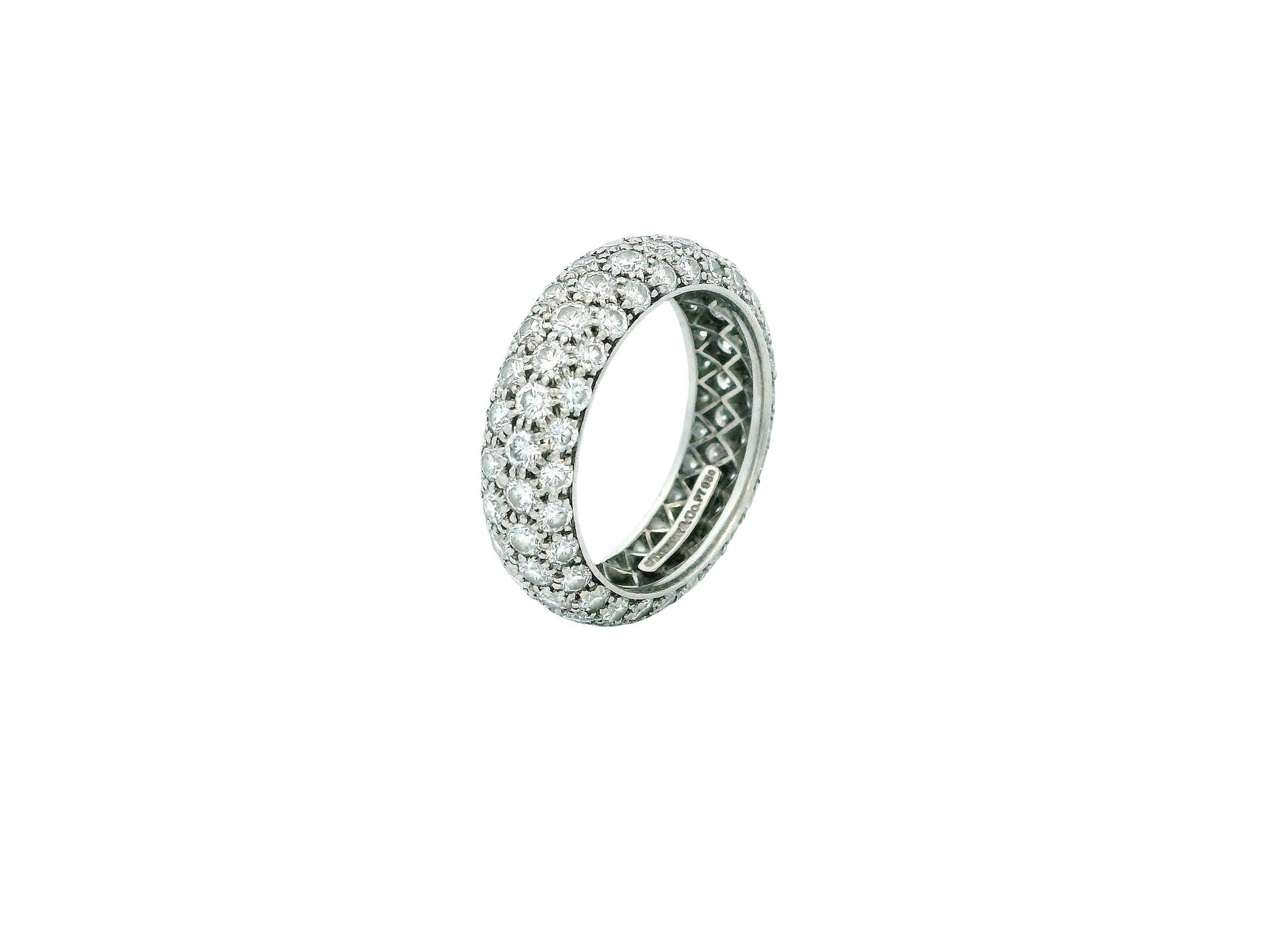 Tiffany & Co. Etoile Four Row Pave Platinum Ring