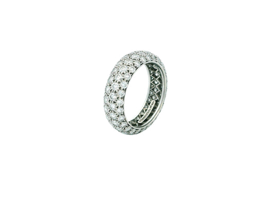 Tiffany & Co. Etoile Four Row Pave Platinum Ring