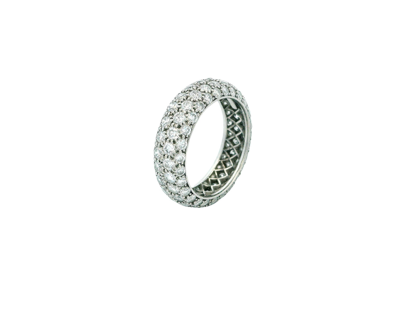 Tiffany & Co. Etoile Four Row Pave Platinum Ring