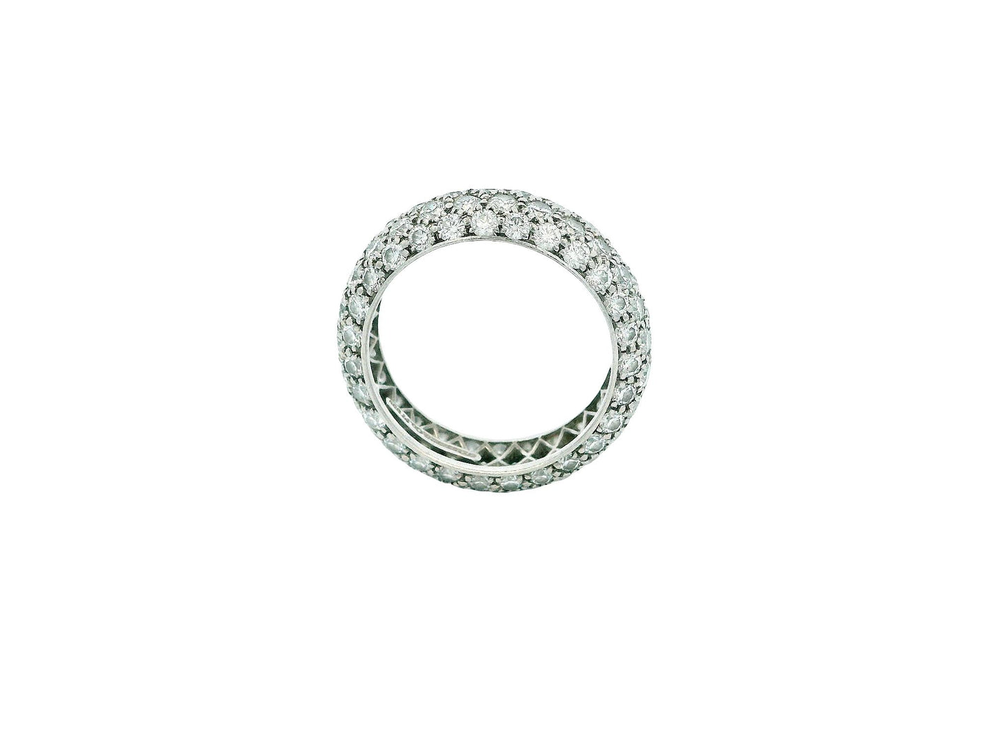 Tiffany & Co. Etoile Four Row Pave Platinum Ring