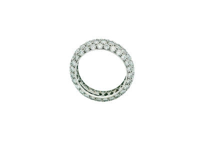 Tiffany & Co. Etoile Four Row Pave Platinum Ring