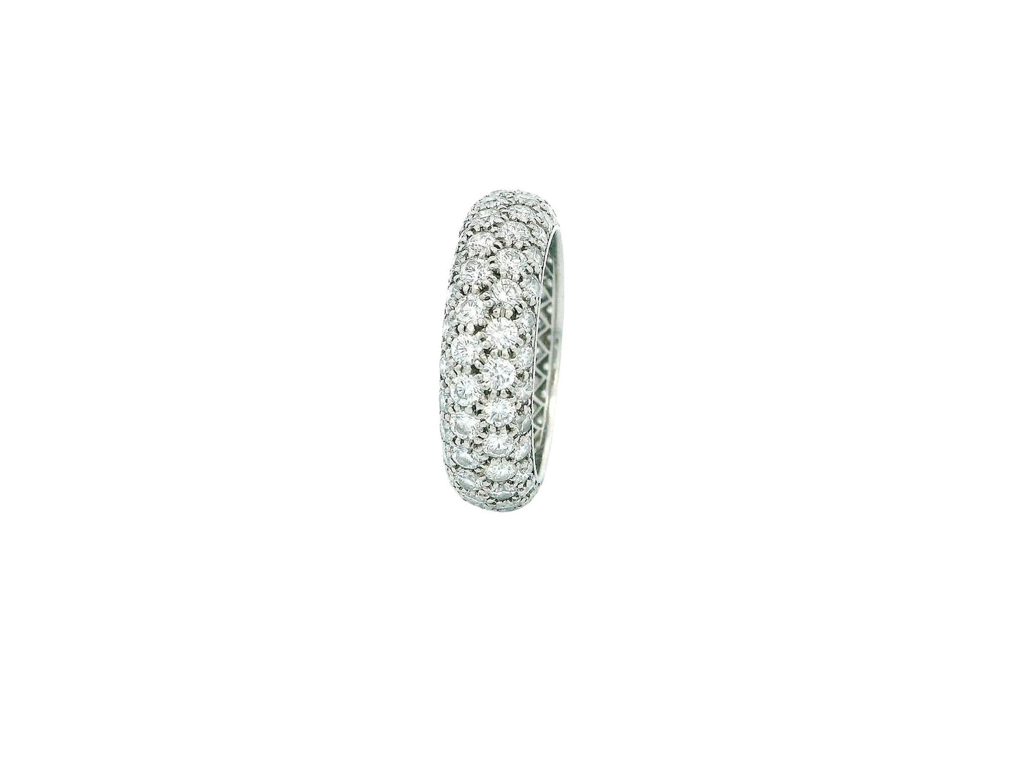 Tiffany & Co. Etoile Four Row Pave Platinum Ring
