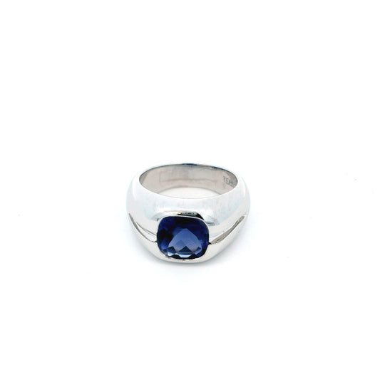 Vintage Tiffany & Co. Iolite 18K White Gold Solitaire Ring