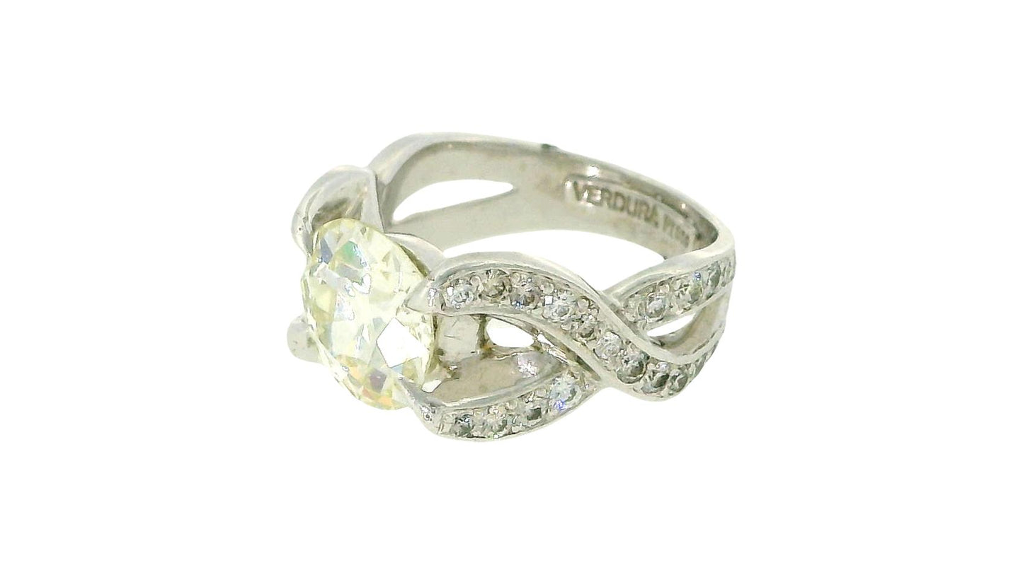 Verdura crossover diamond sided ring 2.80 euro diamond