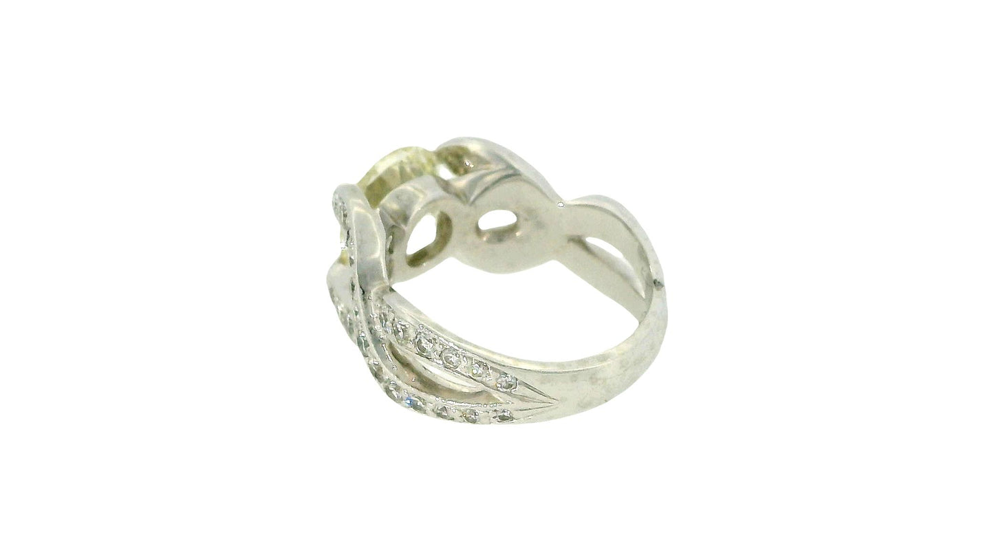 Verdura crossover diamond sided ring 2.80 euro diamond