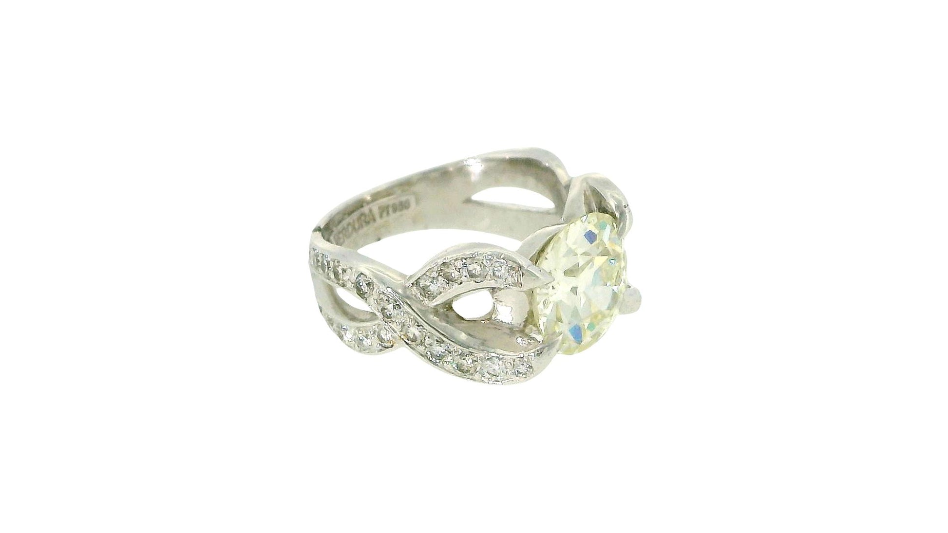 Verdura crossover diamond sided ring 2.80 euro diamond