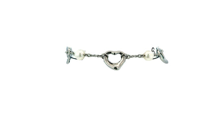 Tiffany & Co. Platinum  Pearl & Hearts Bracelet