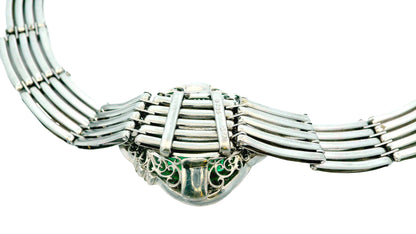 Platinum Emerald & Diamonds Necklace
