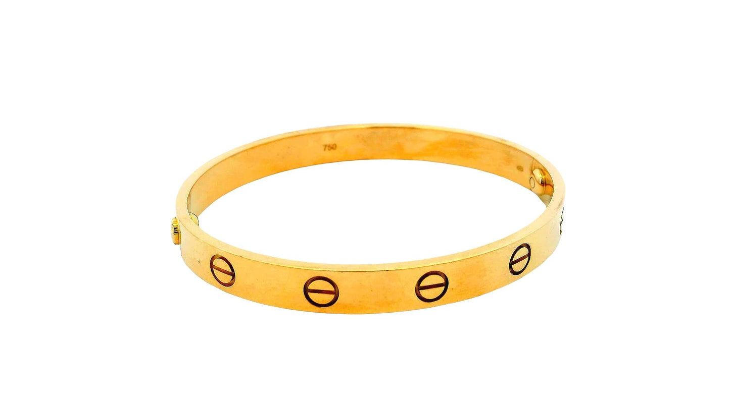 Cartier Love Bracelet Screwdriver '16' Yellow Gold Service Papers & Pouch