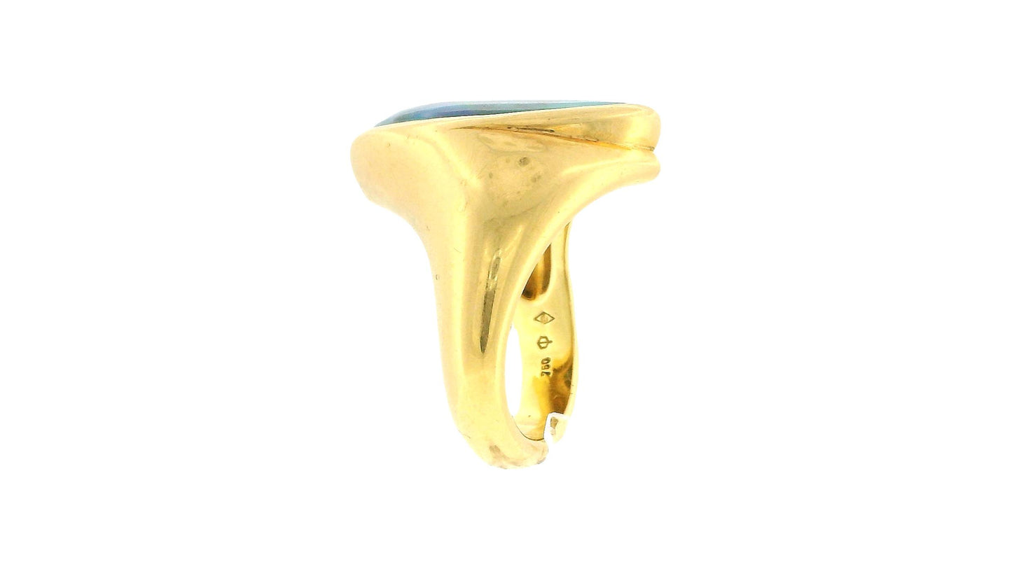 Freeform Opal Ring 18K Yellow Gold