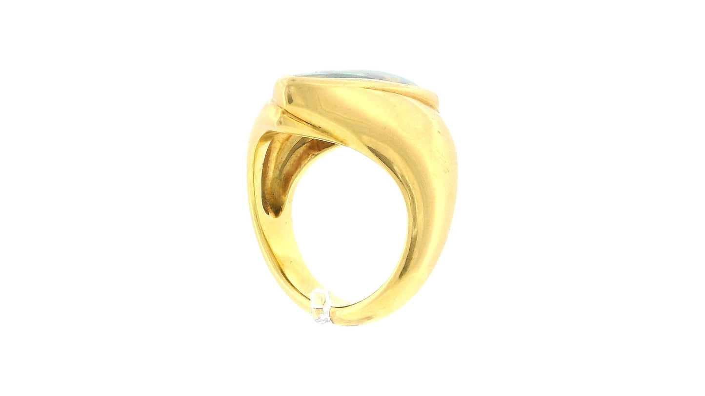 Freeform Opal Ring 18K Yellow Gold