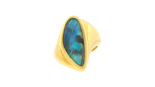 Freeform Opal Ring 18K Yellow Gold