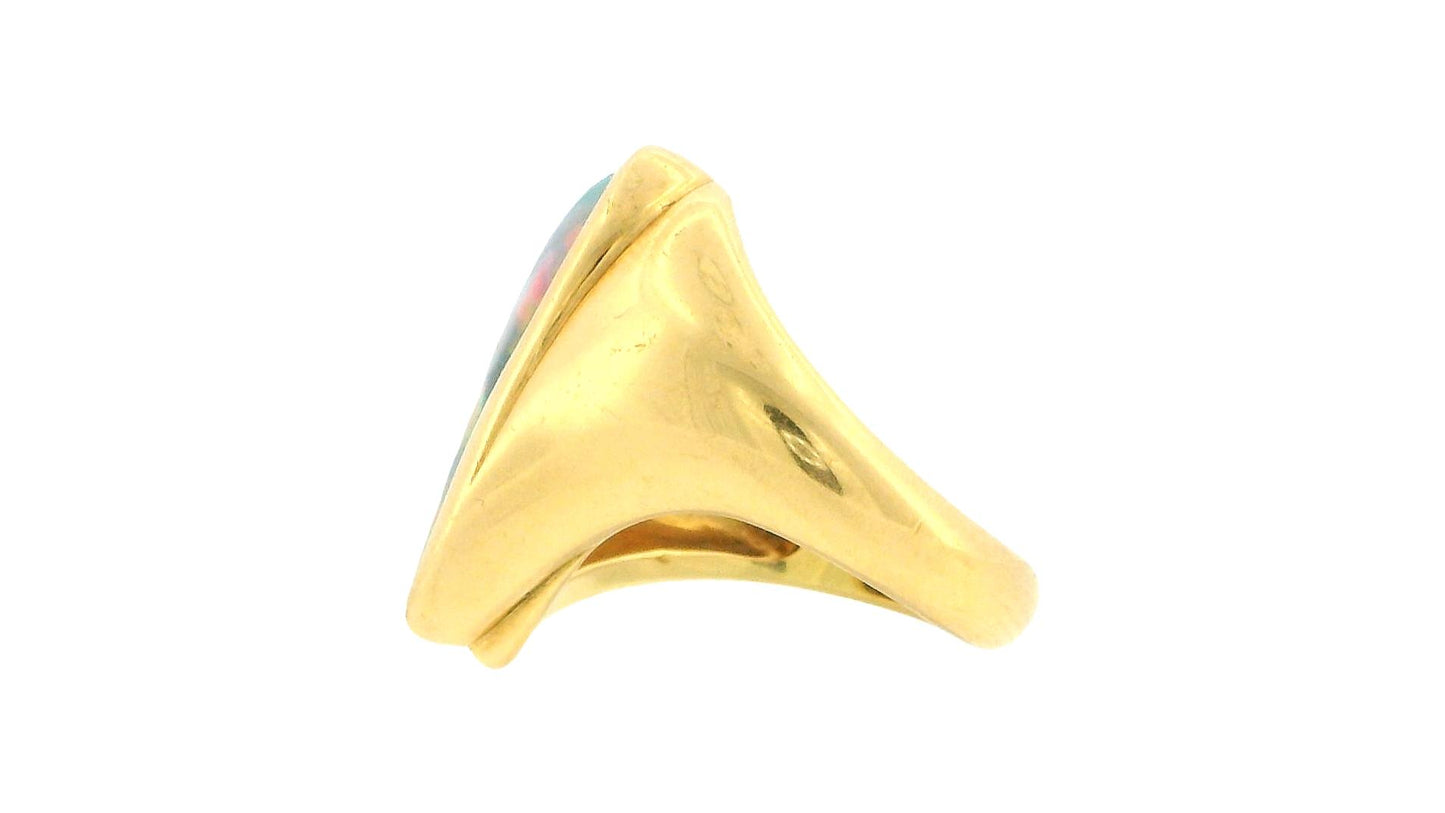 Freeform Opal Ring 18K Yellow Gold