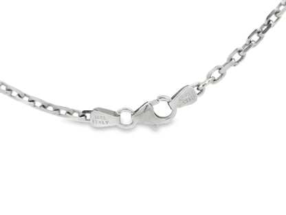 18K White Gold Pear Shape Diamond Solitaire Pendant