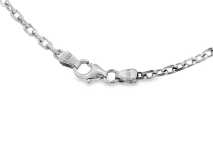 18K White Gold Pear Shape Diamond Solitaire Pendant